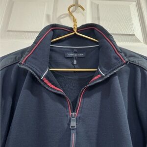 Casa Moda Half-Zip Pullover Navy Blue